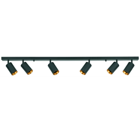 Pásové svítidlo Stropní a nástěnné LED svítidlo 6 x GU10 MARIBEL Black GOLDLUX (Polux)