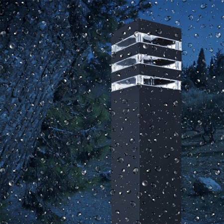 Zahradní tyč venkovní světlo stojící E27 LED snímač pohybu