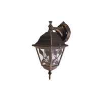 Zahradní lampa LED nástěnná lampa HAGA E27 IP44 Down Lucerna starožitná zlatá RABALUX