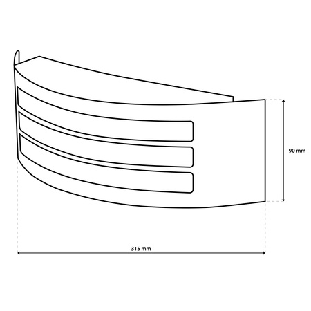Zahradní nástěnná lampa E27, IP44 Černá FREESIA LUMILED