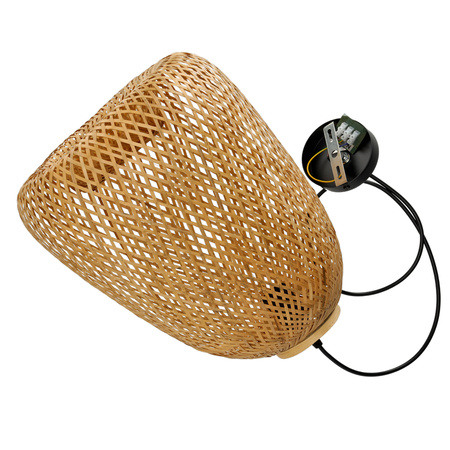 Bambusová dekorativní závěsná lampa E27 Boho Beirut Kobi