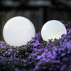 LED solární zahradní lampa se zapichovacím hrotem – Bílá koule ATRIS 25 cm LUMILED