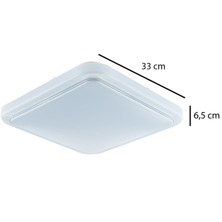 Plafond LED stropní nástěnné svítidlo Square 24W 4000K 33cm IP44