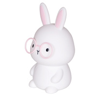 Dekorativní LED králičí lampa 1W 3000K RGBW bílá růžová stmívatelná Flora Sanico Goldlux