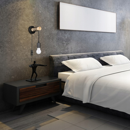 Bodové závěsné svítidlo E27 černohnědé s vypínačem Eos Masterled