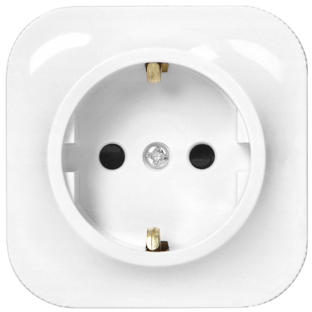 Jednoduchá Povrchová Schuko Zásuvka 2P+E Bílá TODO ORNO