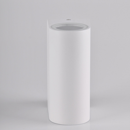 Venkovní nástěnné svítidlo shora dolů s LED 2x GU10 BOSTON GOLDLUX (Polux) ALUMINIUM White oválné