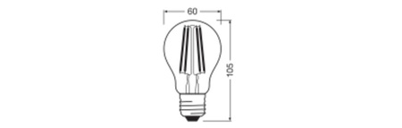 LED žárovka E27 A60 11W = 100W 1521lm 2700K Teplá bílá 360° OSRAM Filament