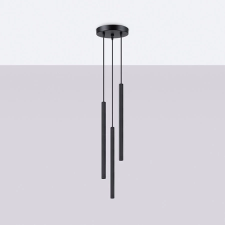 ARCHE Závěsné stropní svítidlo 3P 3xG9 černé Moderní SOLLUX