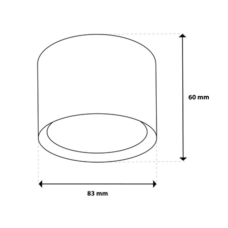 Povrchové svítidlo HALOGEN SUNLA Tuba Gx53 LED Spot Nástěnné svítidlo Stropní válec Černá LUMILED
