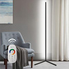 Rohová stojací stojací lampa Černá 20W RGB dálkový ovladač měnící barvu