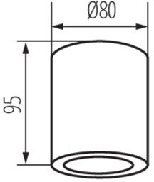 Stropní svítidlo Spot Tuba LED Halogen GU10 Round White IP44 Sani Kanlux