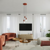 Stropní závěsné svítidlo 3x G9 Round Red Modern Matte Halo Sollux