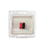 Audio Jednoduchá čtvercová zásuvka pro reproduktor béžová LOGI Kanlux