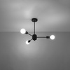 LED závěsné stropní svítidlo LANGO 3xE27 lustr Černá SOLLUX