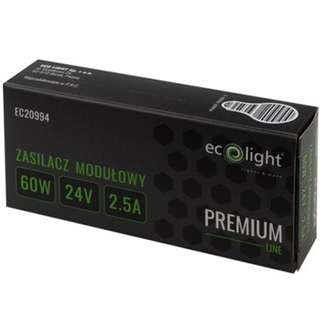 Modulární napájecí zdroj Ecolight Slim Premium 60W 24V LED