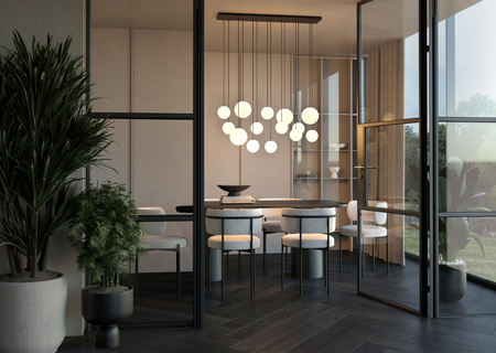 Závěsné stropní svítidlo 14x G9 černé moderní SNOWBALL 11408 Nowodvorski