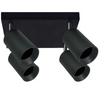 Stropní LED svítidlo nástěnné a stropní svítidlo 4 x GU10 MARIBEL Black GOLDLUX (Polux)