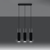 BORGIO 3L 3xGU10 Loft Závěsné stropní svítidlo černé šedé SOLLUX