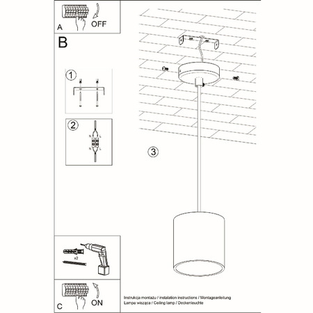 ORBIS GU10 Závěsné stropní svítidlo LED šedé SOLLUX