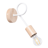 Nástěnné svítidlo E27 Natural Wood White Ember Peach Puff SL.1473 Sollux