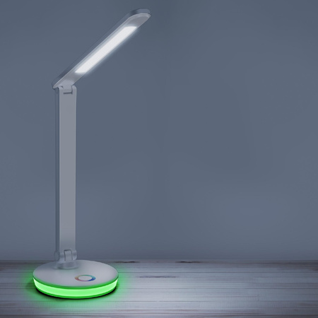 Stolní LED lampa 7W 450lm 4000K Neutrální RGB 120° bílá Stmívatelná Neptun Sanico Goldlux