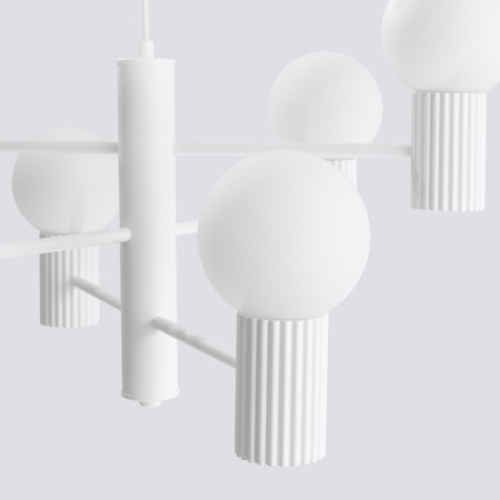 Lustr Závěsné svítidlo 6x G9 Hliníková bílá svatozář French Sky SL.1829 Sollux