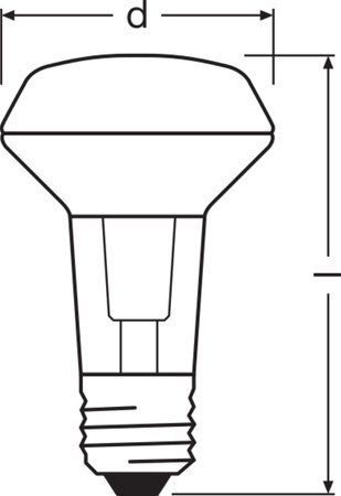 LED reflektorová žárovka E27 R63 4,8W = 60W 345lm 2700K teplá bílá 36° CRI90 Stmívatelná Ledvance
