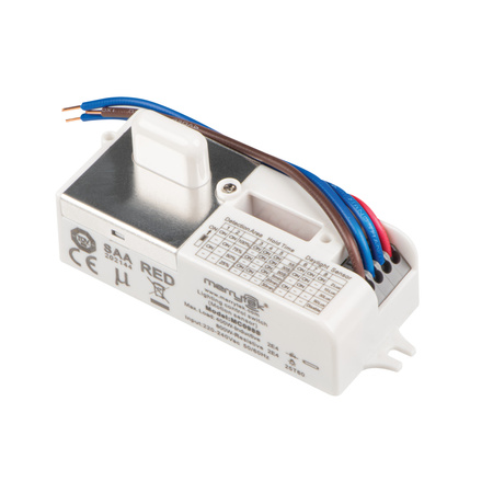 Mikrovlnný detektor pohybu 6 m Obdélníkový bílý MAH Kanlux pro povrchovou montáž