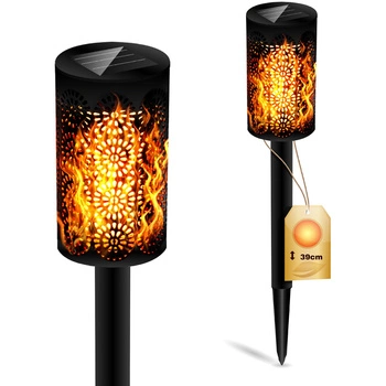 Solární zahradní lampa LED Driving Torch 39cm IP44 Dusk Sensor