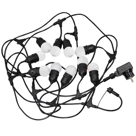 Garden Garland Party světelný řetěz 5.6m 10xE27 mléčný 6W GOLDLUX (Polux)