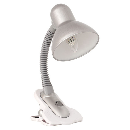 Stolní stolní lampa Školní kancelářská noční lampa Nastavitelná E27 Stříbrná Suzi Kanlux