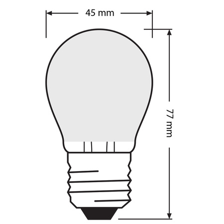 LED žárovka E27 P45 5.5W = 60W 806lm 2700K Teplá bílá 300° vlákno OSRAM STAR