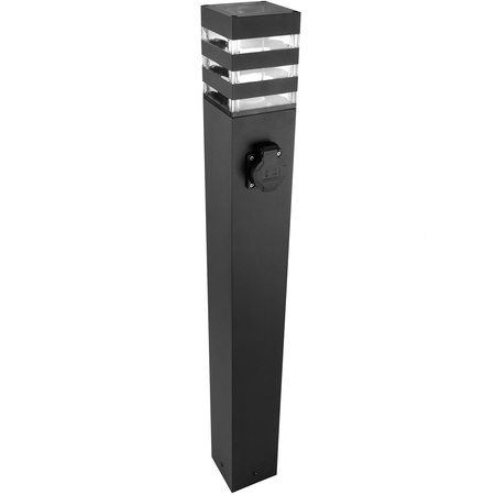 Venkovní zahradní lampa E27, LED se zásuvkou sloupek 80cm TAXUS 2 LUMILED