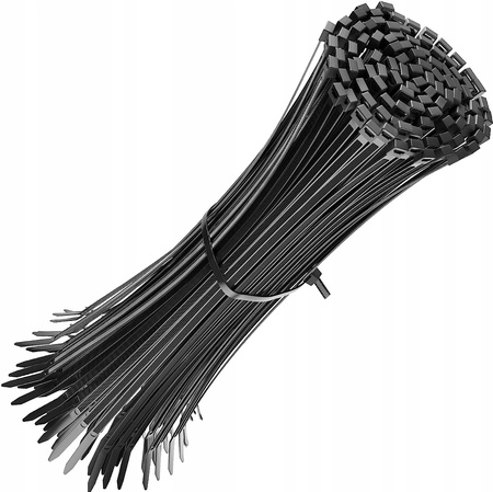 Silný stahovací pásek 3.6x200mm černý 100 kusů ECOLIGHT