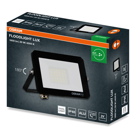 LED reflektor Halogenový venkovní reflektor 20W 4000K 1800lm IP65 FLOODLIGHT LUX OSRAM