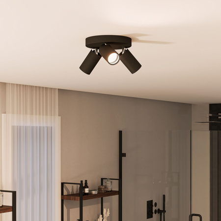 Reflektorové stropní svítidlo 3x GU10 IP44 černé Kosipo Philips