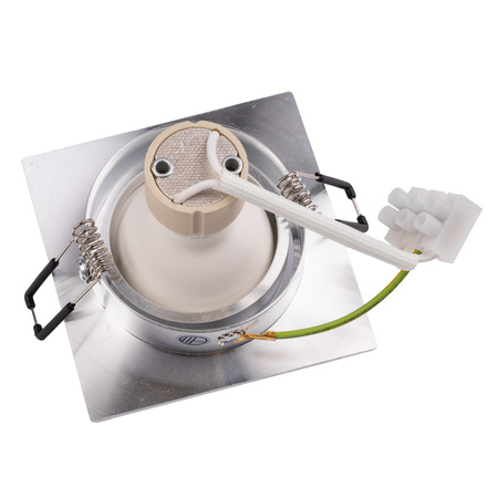 TRIX 3v1 GU10 6W 3000K Silver LUMILED čtvercové pohyblivé halogenové svítidlo k zapuštění do zdi