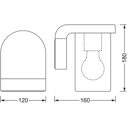 Nástěnné svítidlo E27 IP44 Endura Amber CLASSIC CASCADE WALL LEDVANCE nástěnné svítidlo