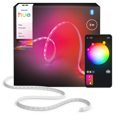 LED pásek 3m 12W 1200lm IP20 bílý a barevný Ambiance RGB + TW White Smart SMART Zigbee Bluetooth Flux Strip Philips HUE