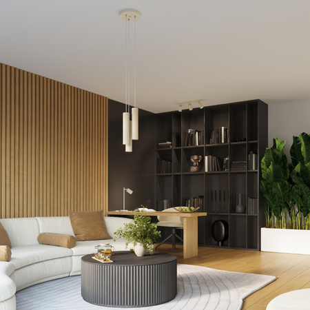 Bodové reflektorové stropní svítidlo Tuba 3x GU10 Beige Carbon Deep Space SL.1600 Sollux