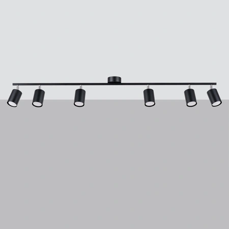 Stropní svítidlo LEMMI 6L 6xGU10 černé Moderní SOLLUX