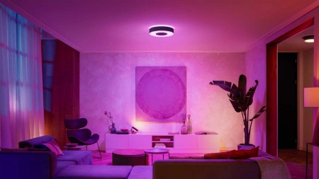 LED stropní svítidlo INFUSE L Black 52,5W CCT RGB PHILIPS HUE Bluetooth Zigbee