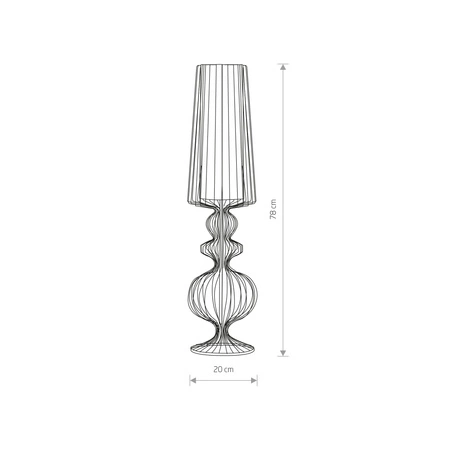 Stolní lampa AVEIRO 5126 Nowodvorski černá E27 Stolní drátová retro ocel