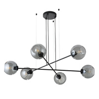 LIBRA Lustr stropní závěsný grafitový a černý Loft 6xE27 3340 TK Lighting