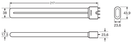 Zářivka 2G11 DULUX L 18W 1200lm 4000K OSRAM Stmívatelné