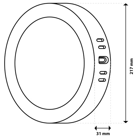 Stropní svítidlo LED pro povrchovou montáž 18W Round 4000K GLOW White LUMILED