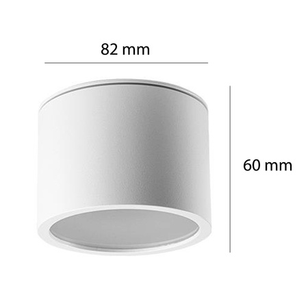 GRANDI LED přisazené halogenové stropní svítidlo GX53 IP54 kulatá trubice bílá