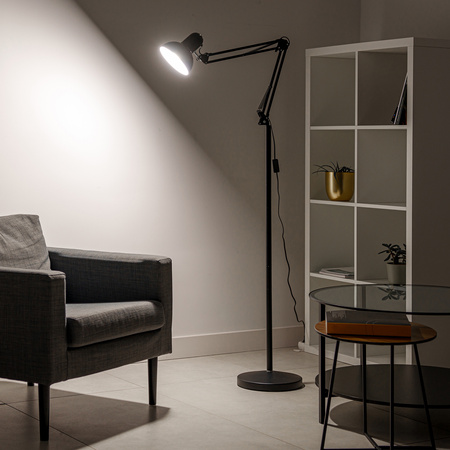 BelsaLumiled LED E27 černá stolní stojací lampa s nastavitelnou výškou