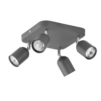 TOP GRAPHITE Spot Grafitová a stříbrná klasika 4xGU10 3306 TK Lighting stropní svítidlo